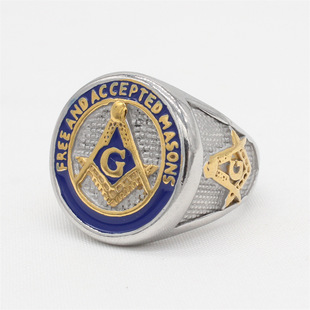 光明会全视之眼戒指共济会兄弟会黑手党徽章关节男生冷门男款