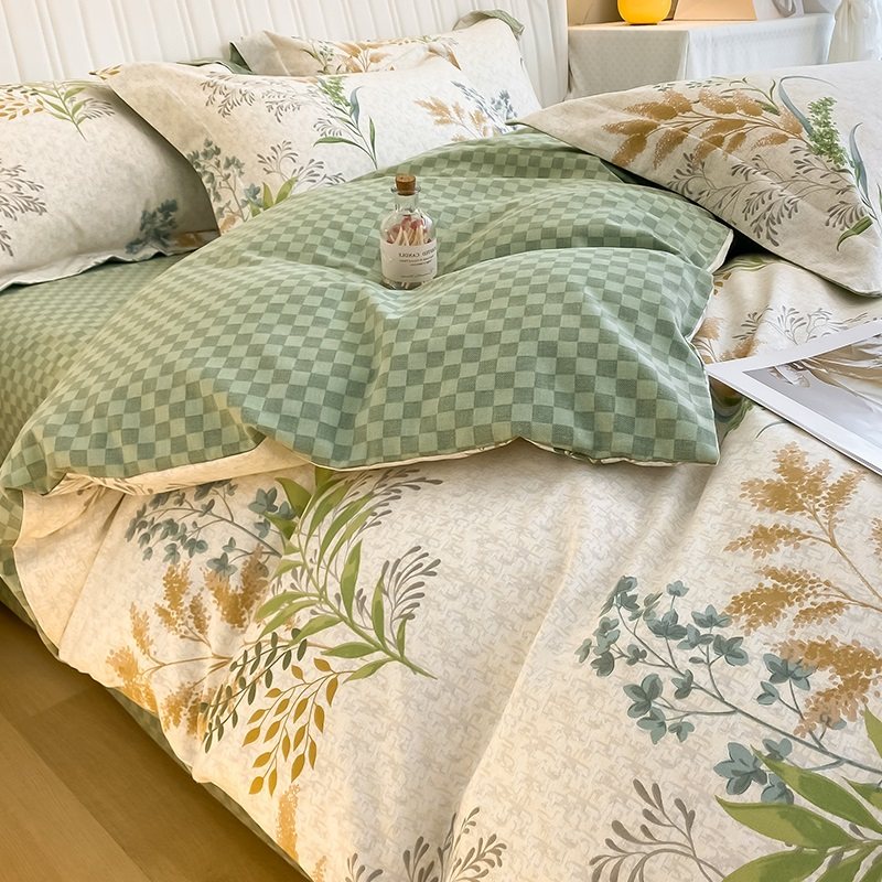 冬天加厚纯棉磨毛被套单件