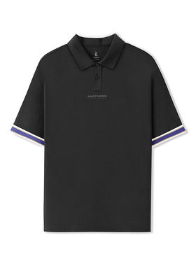 斯凯奇2025新款春夏男子POLO领吸湿速干简约百搭短袖T恤L225M034