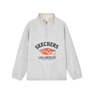 斯凯奇男女童卫衣2025新款 04A6 儿童休闲卫衣L125B049