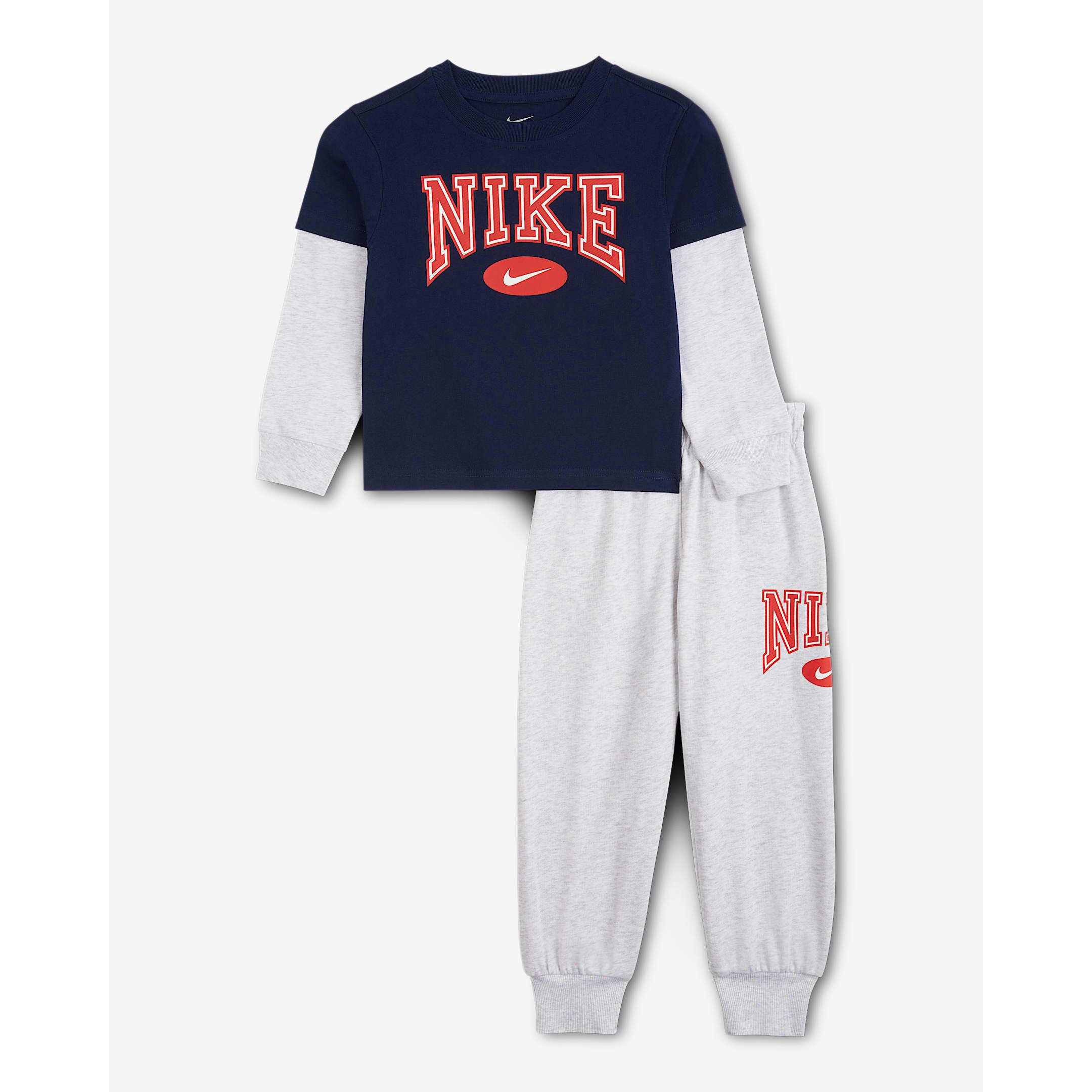 耐克NikeEssentials 幼童长袖T恤和长裤套装IO5971