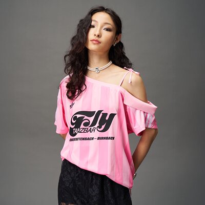 阿迪达斯三叶草女子经典露肩运动短袖球衣KD2277|KD2278