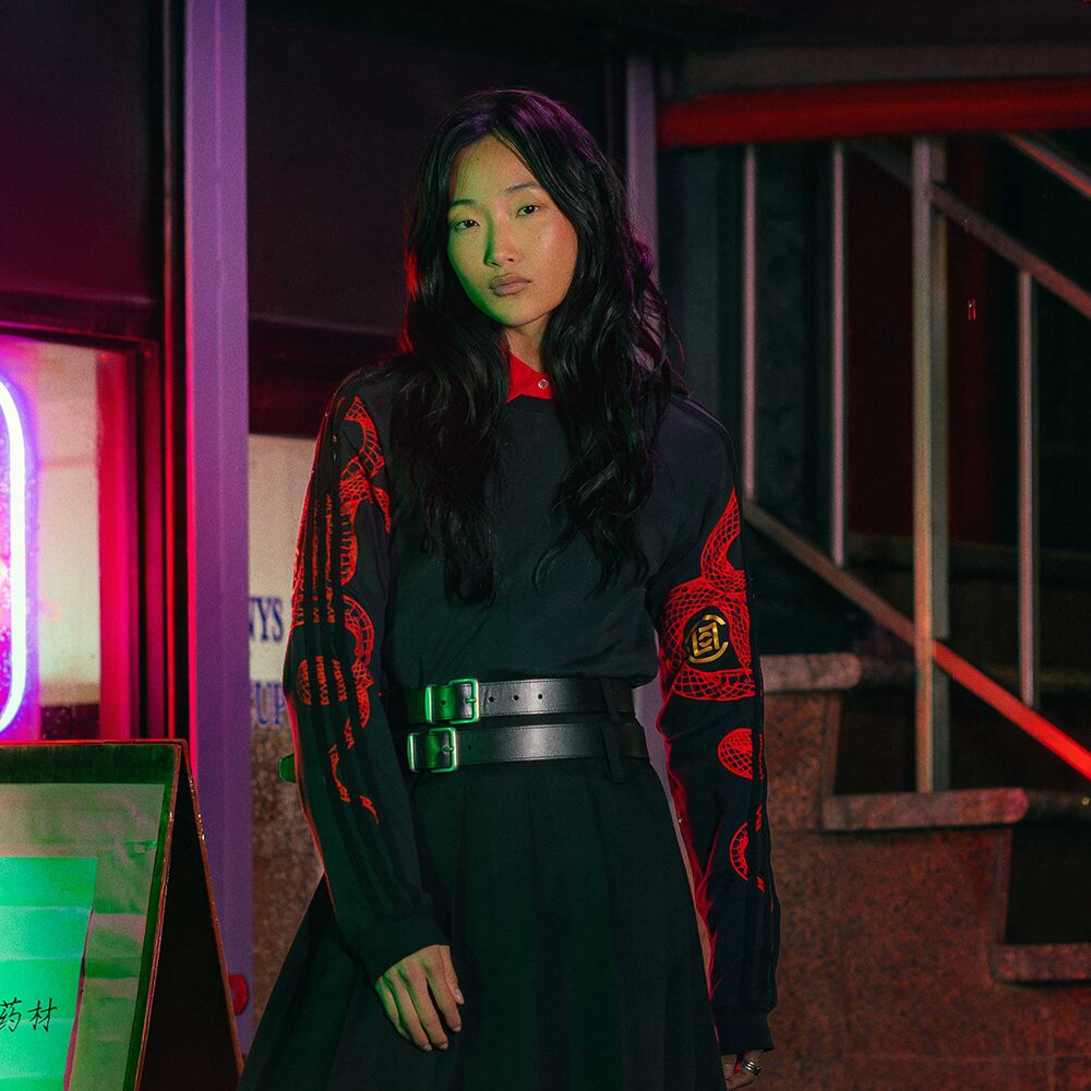 阿迪达斯三叶草男女陈冠希联名款蛇年情侣纯棉运动长袖T恤