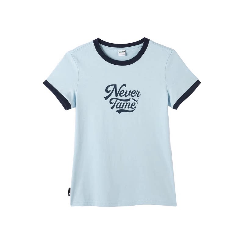 PUMA彪马女装2024秋季新款休闲运动拼色圆领短袖T恤626999