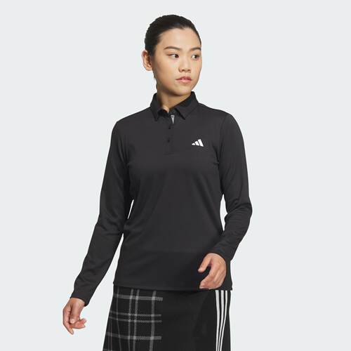 阿迪达斯专业运动女子高尔夫运动长袖翻领POLO衫IS4789