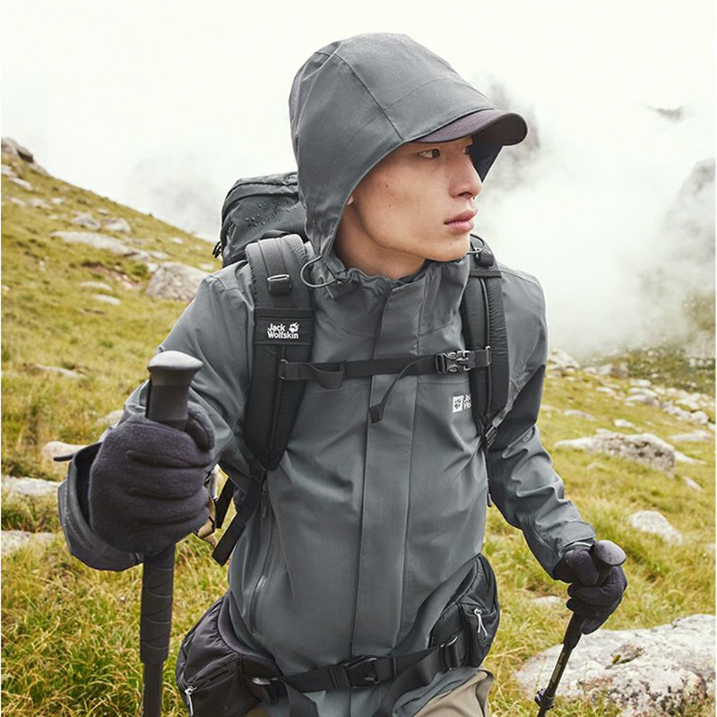 狼爪摇粒绒三合一冲锋衣男装户外登山防水外套5118356 A61864A