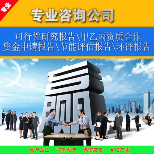 代编写可行性研究可研报告节能评估表书技改商业计划书甲乙级资质 - 封面