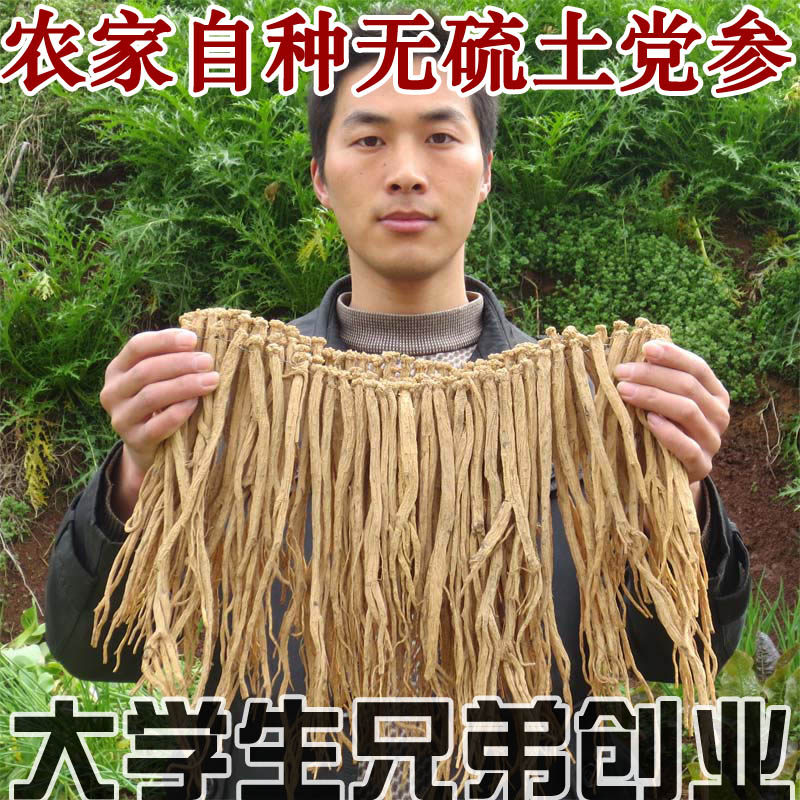 大学生创业 真货无硫农家自种党参 土党参片250g可配黄芪当归枸杞