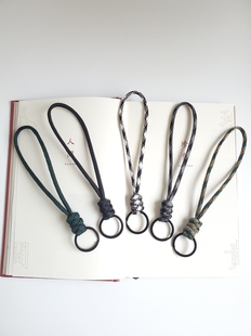 纯手工编织绳汽车钥匙圈卡证件防丢挂绳扣相机链包包挂件简约手腕