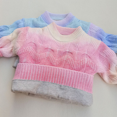 女童加绒洋气毛衣爆款