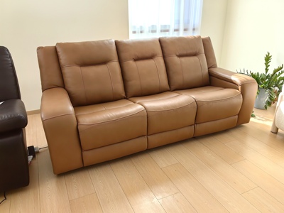 杭州下沙展厅清仓 头层牛皮沙发组合棕色真皮电动沙发功能沙发