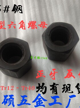 梯形丝杆正牙反牙T型六角螺母Tr12T14T16T20T22T24T25T28T30-Tr40