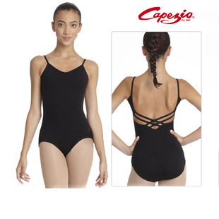 Capezio卡培娇芭蕾舞练功服舞蹈体操服女成人形体服V领CC102