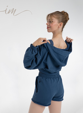 西班牙进口Intermezzo芭蕾舞蹈秋冬保暖套装连帽拉链长袖上衣短裤