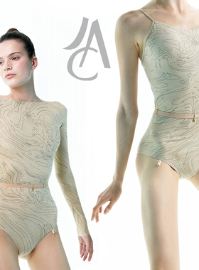 现货Just A Corpse蛇系列芭蕾舞蹈长袖连体形体服JAC瑜伽练功服