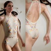 领秀现货新款 JustACorpse进口芭蕾舞蹈挂脖连体服JAC瑜伽练功服