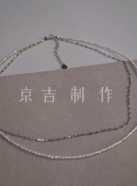 轻奢小众海水珍珠锁骨链白蝶keshi珍珠925纯银项链法式浪漫礼物