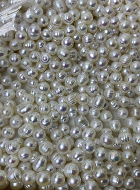 极光裸珠螺旋珠4mm5mm统货无孔直发