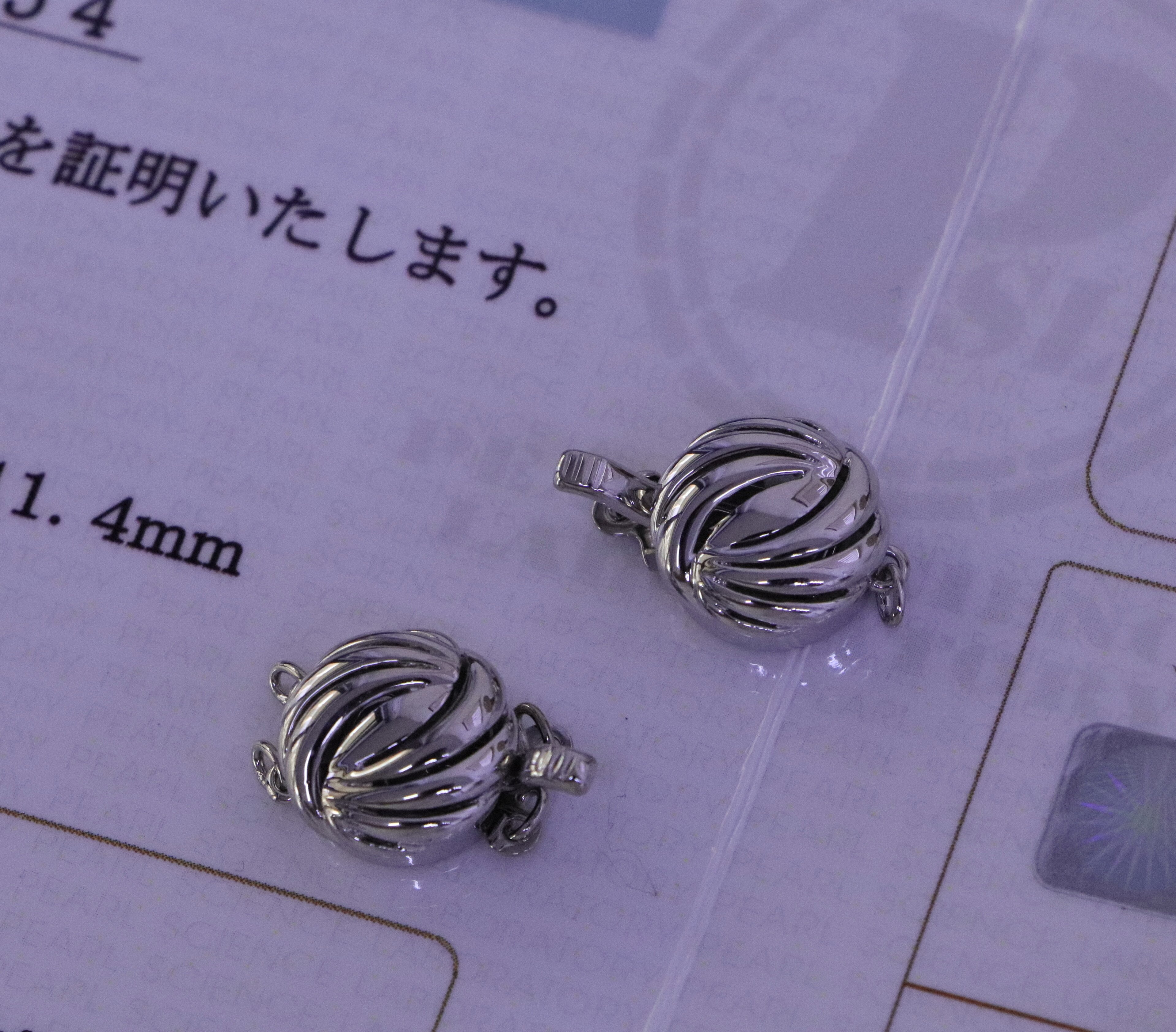 日本产双排单排排项链扣银制插片扣