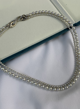 真多麻色3-6毫米akoya珍珠双层叠戴女轻奢高级感气质附GRC大证