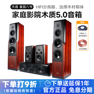 Winner/天逸 童笛八号 TD-8家庭影院音响套5.0装高保真落地木音箱