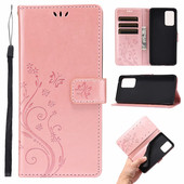 A04E M53手机壳翻盖式 A24 A72 A52S A33 A54 A42 A53 A14 适用于三星A12 A73 A34 保护皮套女款 A13 蝴蝶 A23