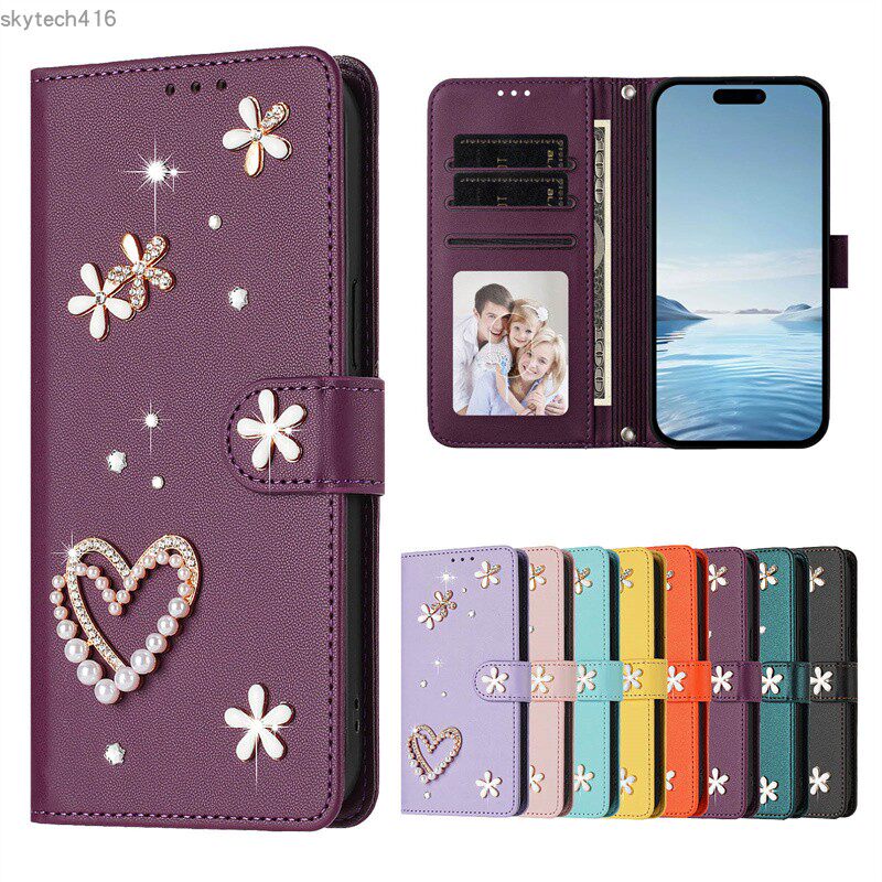 适用于诺基亚Nokia 6.3/G20/G10 手机套防摔翻盖式保护皮套硅胶全包TPU软外壳手工镶钻时尚简约创意个性女