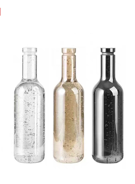 现代水晶玻璃酒瓶气泡酒柜摆件