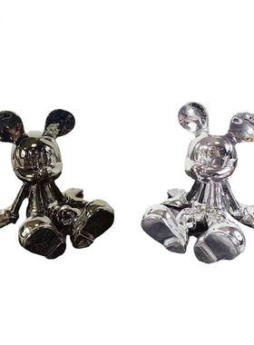 电镀树脂坐姿米奇摆件现代米老鼠