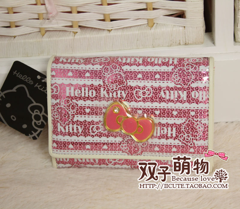 【亏本清仓】日本 HELLO KITTY 粉萌粉可爱の短款 钱包皮夹钱夹