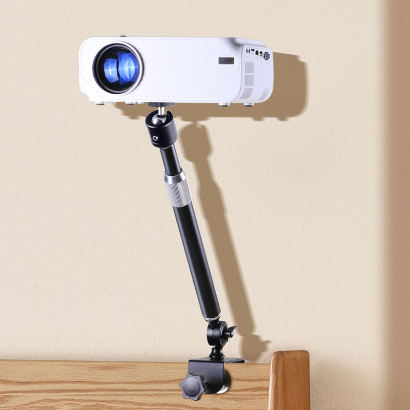 床头投影仪支架卧室床上沙发家用伸缩投影机投天花板極米z6x坚果当贝pro小米小明Q1通用免打孔万向金属支撑架