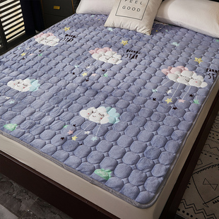 床垫软垫家用双人1.8m床冬天保暖法兰绒床褥垫可水洗学生宿舍单人