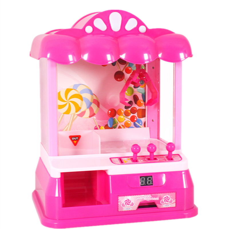 新款家用小型儿童机夹物迷你游戏机灯光音乐夹公仔娃娃玩具