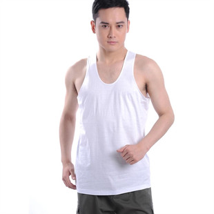 男士背心纯棉夏季宽松老头衫跨栏汗背心全棉中老年人爸爸薄款圆领