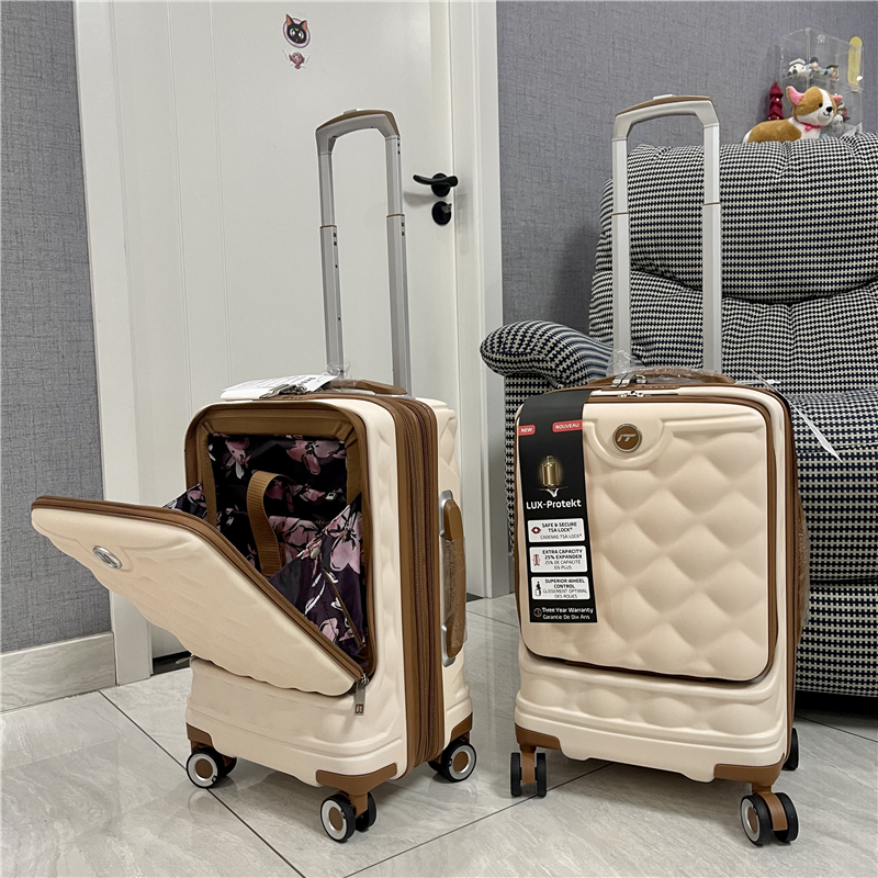 高颜值前开旅行箱出口luggage it防刮行李箱20寸万向轮时尚登机箱-封面