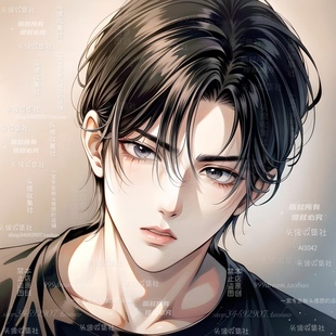 自动发货 高清图 头像收集社 小说自媒体素材 原创漫画头像男帅气