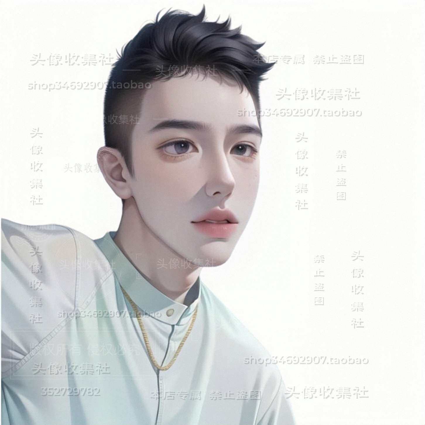 头像男 高清图片卡通动漫手绘 原创漫画男孩 自动发货 头像收集社
