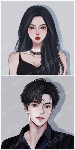 情侣头像 卡通动漫 手绘  韩系 情头自动发货 头像收集社爱情情头