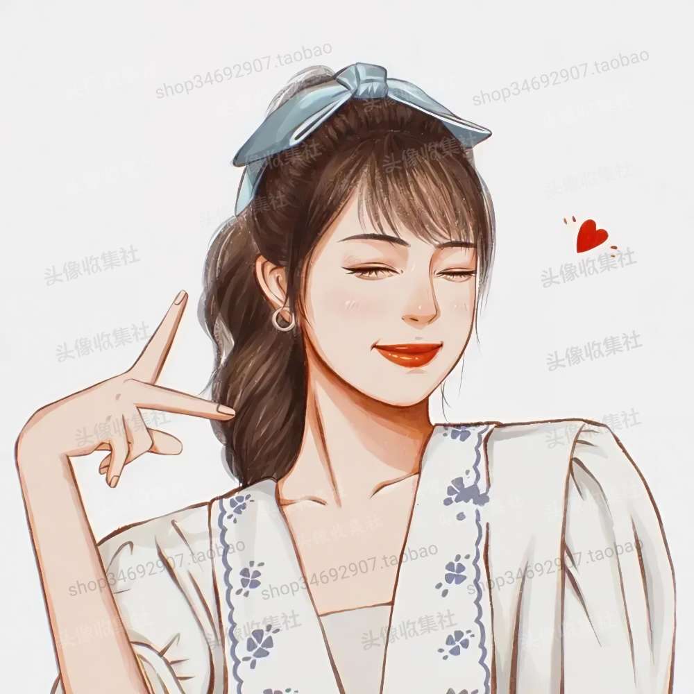 情侣头像卡通动漫手绘高清图片漫画男女情头 自动发货 头像收集社