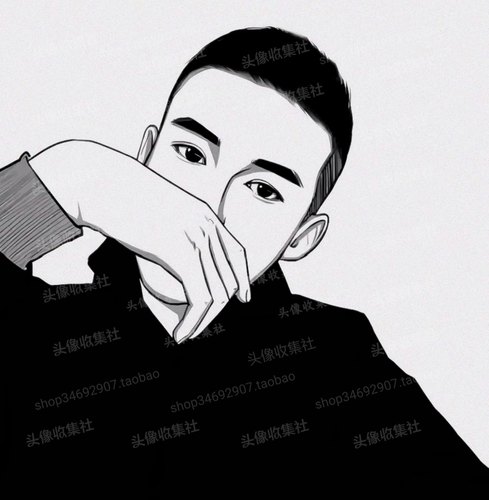 头像 男 高清图 自媒体头像 黑白风帅气男生 头像收集社 自动发货