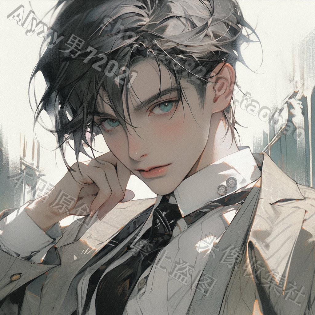 原创头像个性原画男孩霸总卡通漫画高清头像 自动发货 头像收集社