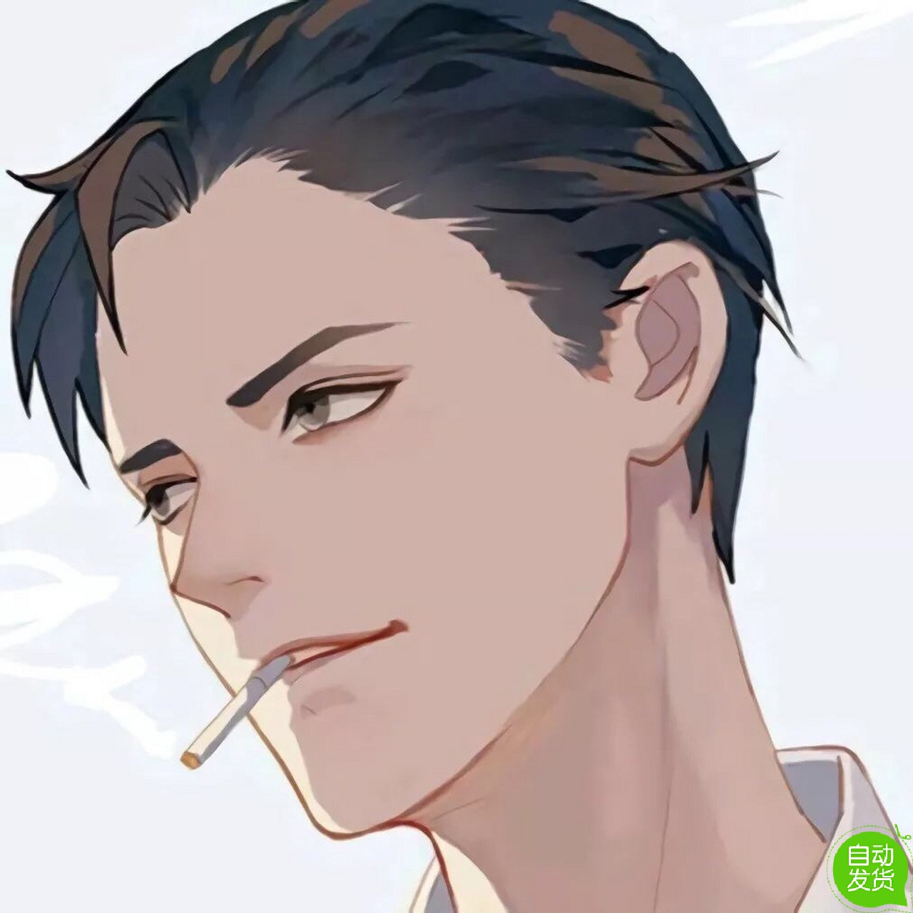 头像 图片 男  卡通  动漫 手绘 头像 自动发货 吸烟 气质男 头像