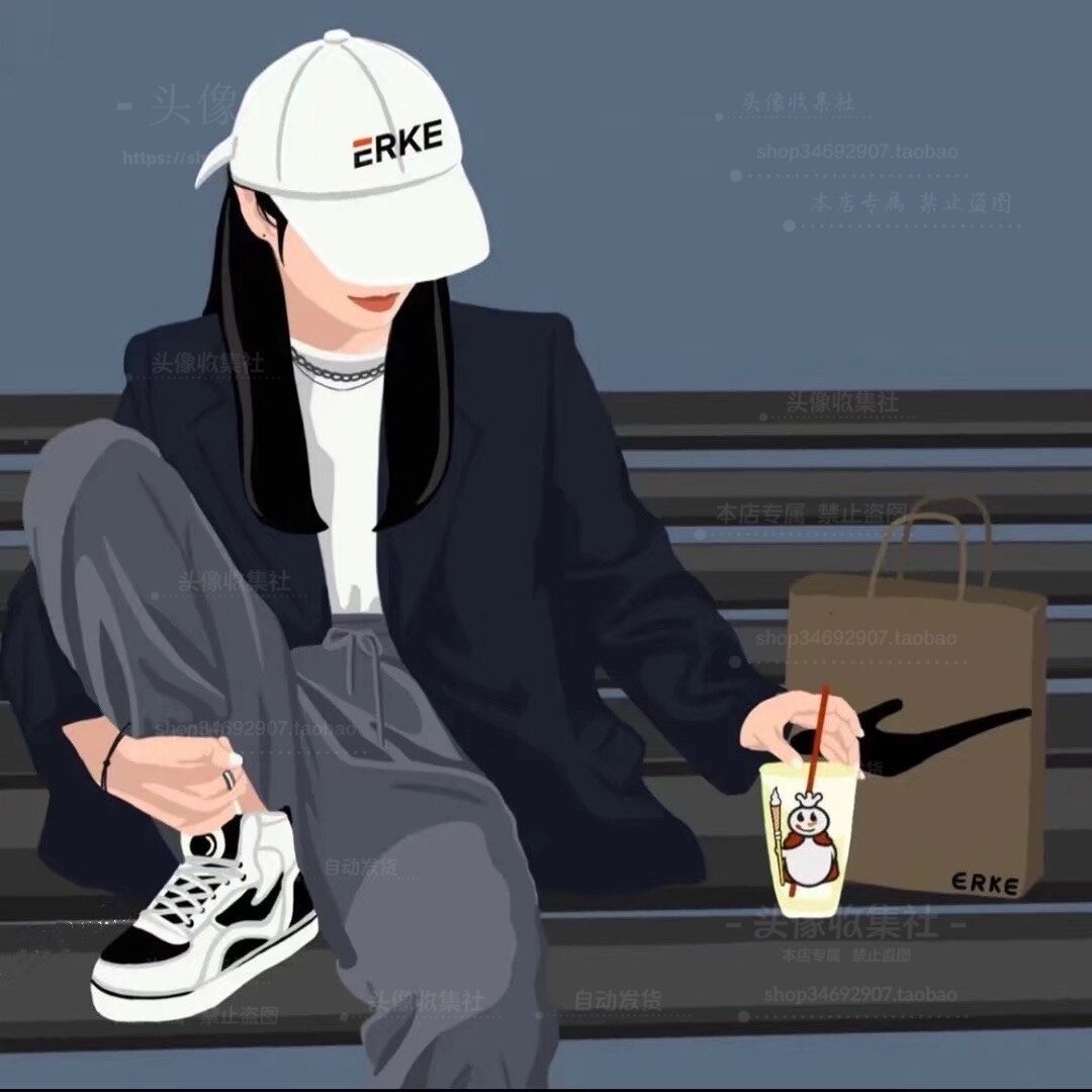 情侣头像 卡通 动漫  手绘  情头 自动发货  头像收集社 帅气情头