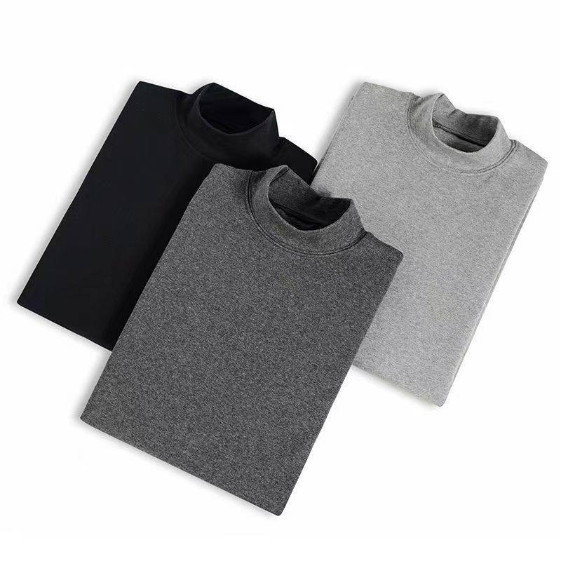 秋冬季中年男士爸爸t恤打底衫长袖针织纯色圆领体恤保暖中高领,男装,T恤,淘宝优惠券,粉丝福利购,淘宝优惠卷