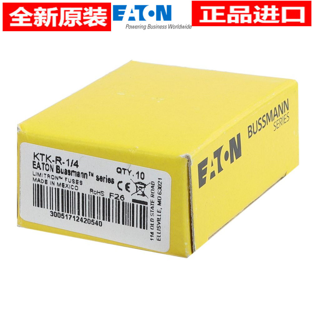 Bussmann KTK-R-1-2-3-4-5-6-7-8-10-12-15-20-25-30CLASS CC熔丝