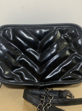 pu菱格黑色女士单肩斜挎包链条方包迷你女包小方包单肩包质感323