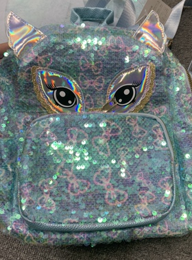 变色亮片女童双肩包学生背囊可爱大容量珠片装饰A4课本300