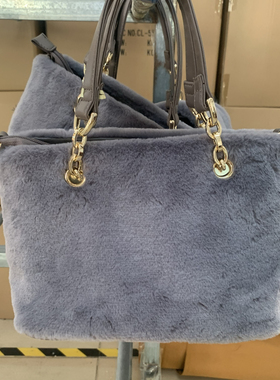 出口日单森女毛皮草包包大容量羊羔毛手提包毛绒女包单肩037