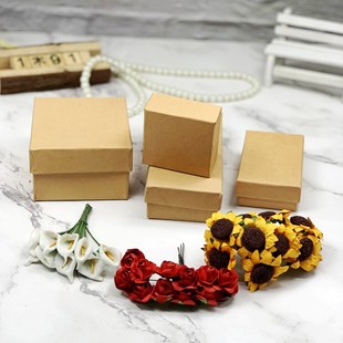 菊花复古包装盒 厂家礼品盒定制 牛皮纸首饰盒子手表包装盒烫印