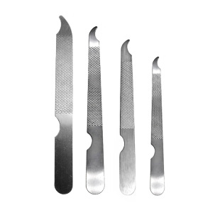 不锈钢粗牙双面锉美容化妆锉指甲锉手指甲勾头片锉薄片美甲工具锉